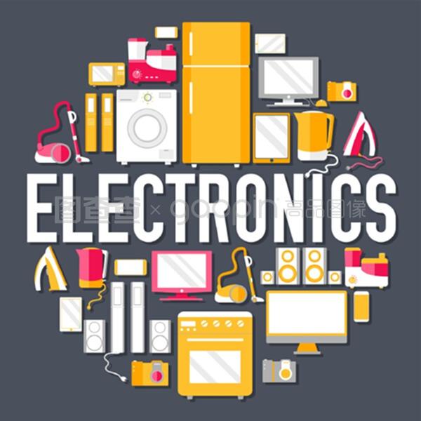 家庭电子电器循环信息图形模板 为您的产品与设计注入循环理念